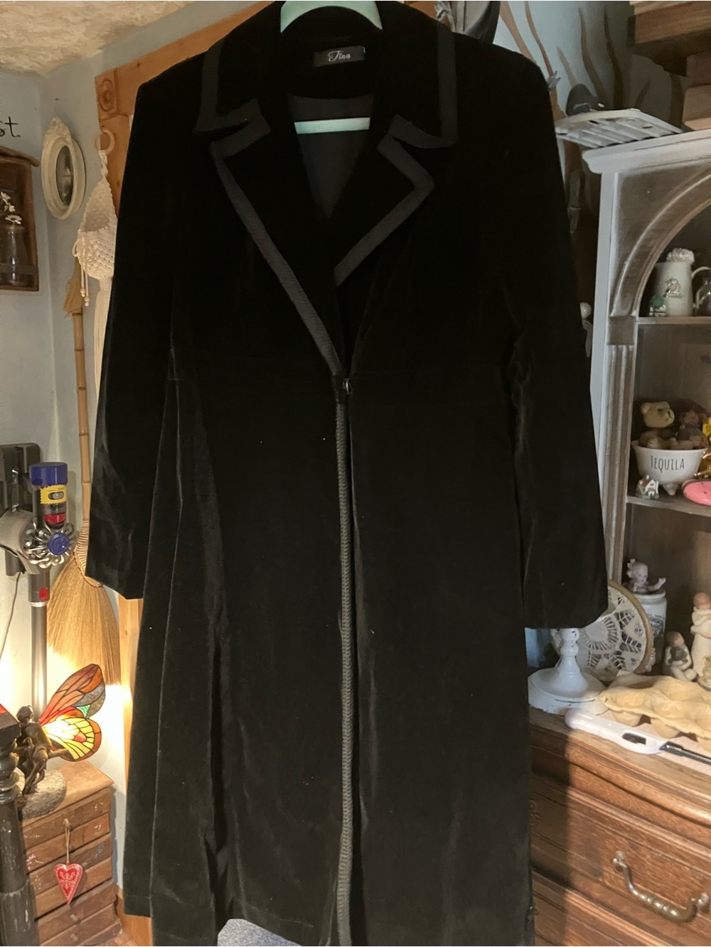Black Velvet Women's Coat